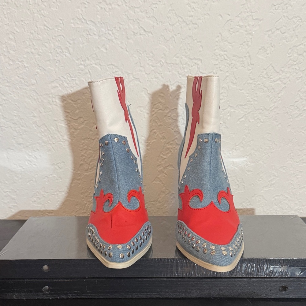 Cape Robbin Red and Blue Ankle Boots